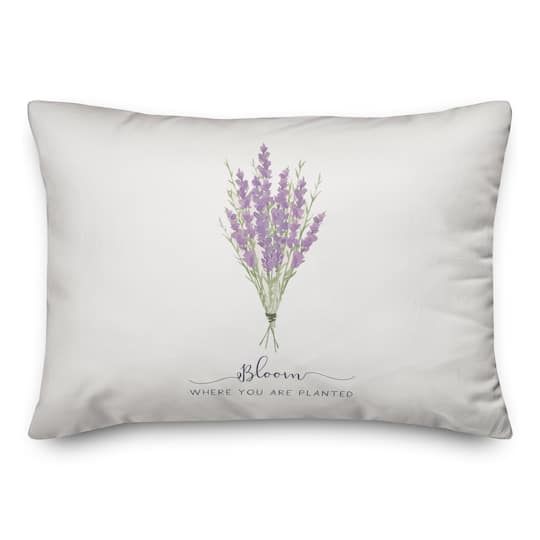 Bloom Where Planted 14" x 20" Throw Pillow